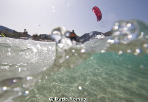 KiteSurf U/W during Wind surf World festival on the beach... by Dario Romeo 